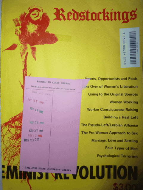 The Common Woman Poems in Feminist Revolution (Redstockings, 1975) Cover