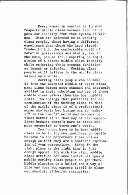 Notes toward a Women's Analysis of Class - 14