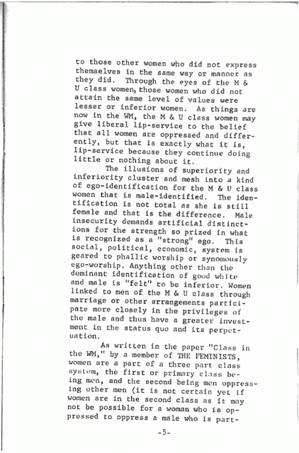 Notes toward a Women's Analysis of Class - 5