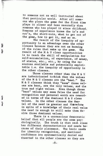 Notes toward a Women's Analysis of Class - 9