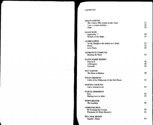 Amazon Poetry Table of Contents 1