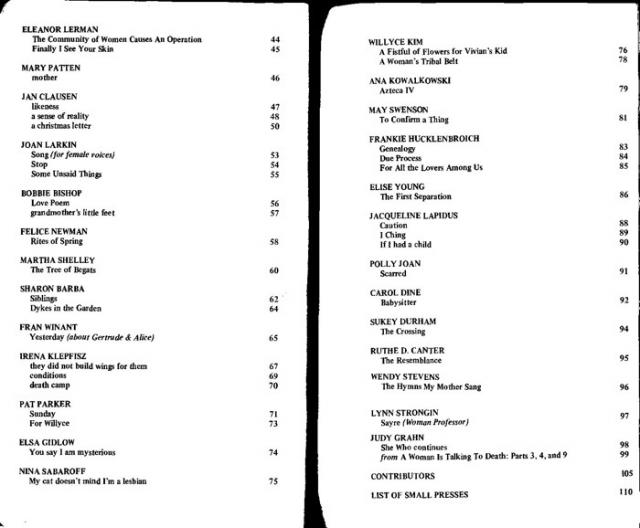 Amazon Poetry Table of Contents 2
