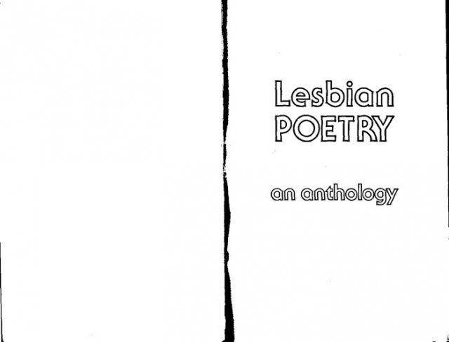Lesbian Poetry - Title Page